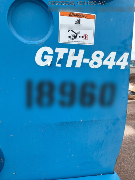 2018 Genie GTH-844 Genie GTH-844 w/ROPS, Work Lights, Solid Tires, RH Cab Mesh, Beacon, 60" Carriage and Forks