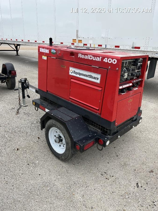 2023 Shindaiwa DGW400MDL Kubota D902 Engine, 23 HP, Dual Op Welder, Wire, Arc, Droop Stick, Tig, and CC Stick Functionality, Simulphase, 3 Phase and 1 Phase Gen Output, Single Axle NB Trlr, Slr Trckl Chrg 12V 12W, Fire Ext