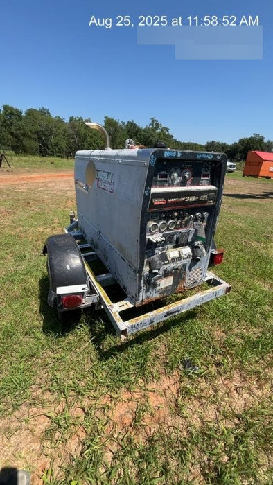 2019 Lincoln Electric Vantage 322 Ready-Pak 3, Two Wheel Trailer, Fender and Light Kit, Cable Rack
