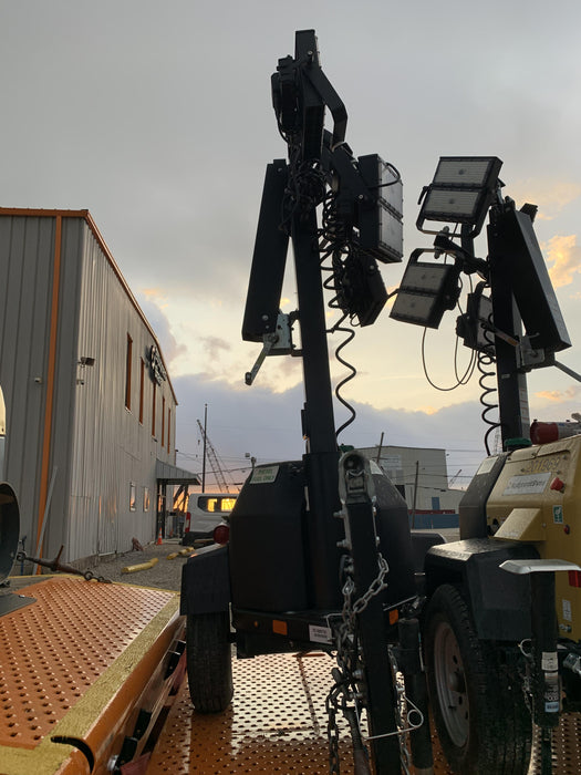 2022 Allmand NLV3GR (4) LED Light Fixture 350W, 23' Vertical Mast, 3kW Prime, Towable, Deep Sea L401, Leveling Jacks, Yanmar T4F 5.8hp