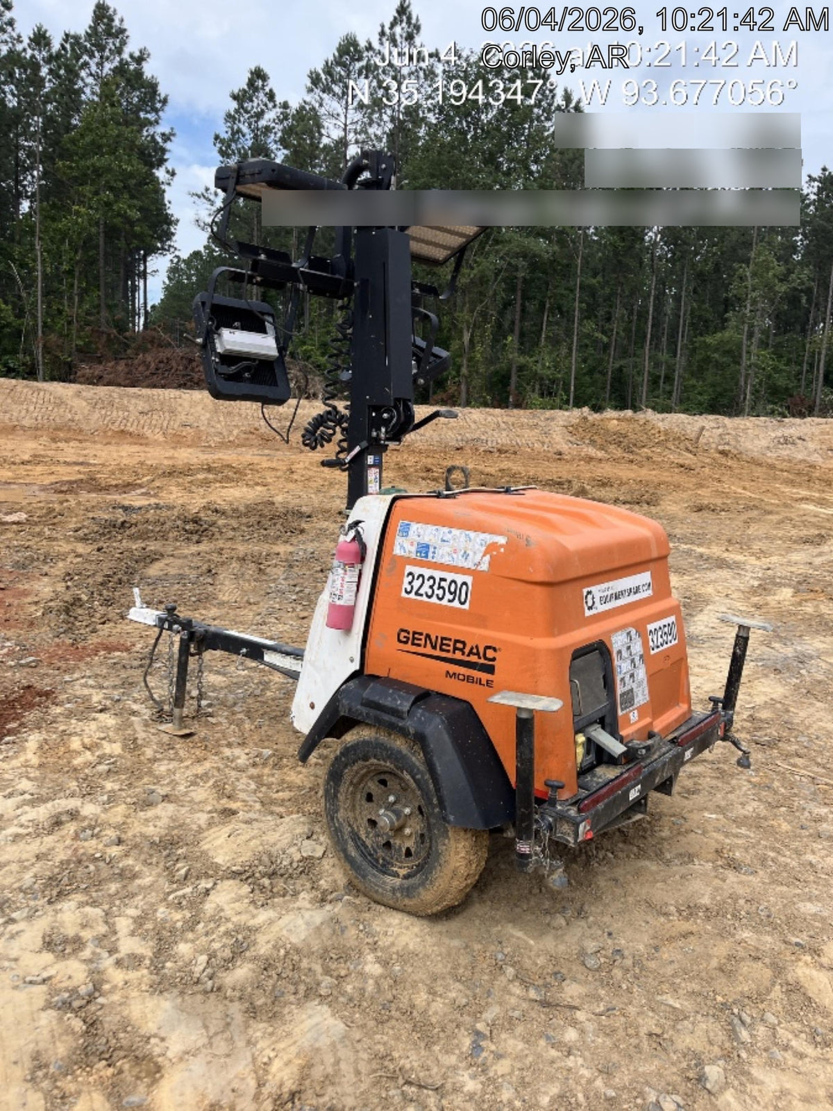 2023 Generac MLT2 Diesel, Flex Switch 120V Input, Powerzone Controller, (4) 320W LED Lights, 4kW Generator, 39.9 Gal Fuel Tank, 2" Ball, T3