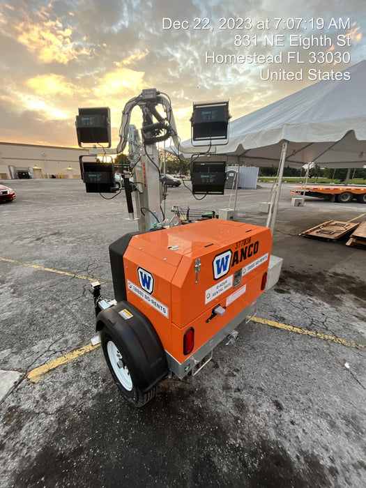 2023 Wanco WLTT-4MM4K Diesel, Deep Sea Controller, Shore Power Plug, Auto Start, (4) 350W LED Floodlights, 4kW Generator, 60 Gal Fuel Tank, 2" Ball, T3