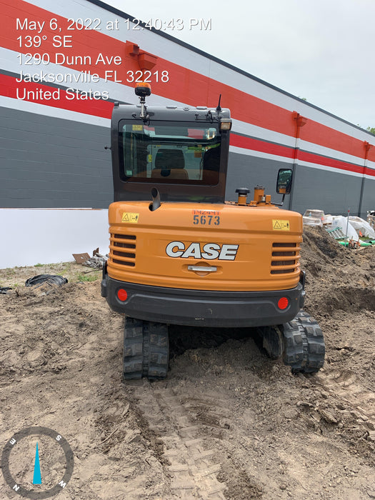 2015 Case CX80C CLOSED CAB, A/C, RUBBER TRACKS PADS, 7'-2" ARM