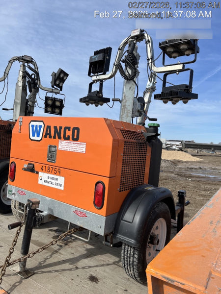 2024 Wanco WLTT-4MM4K Diesel, Deep Sea Controller, Shore Power Plug, Auto Start, (4) 350W LED Floodlights, 4kW Generator, 60 Gal Fuel Tank, 2" Ball, T3