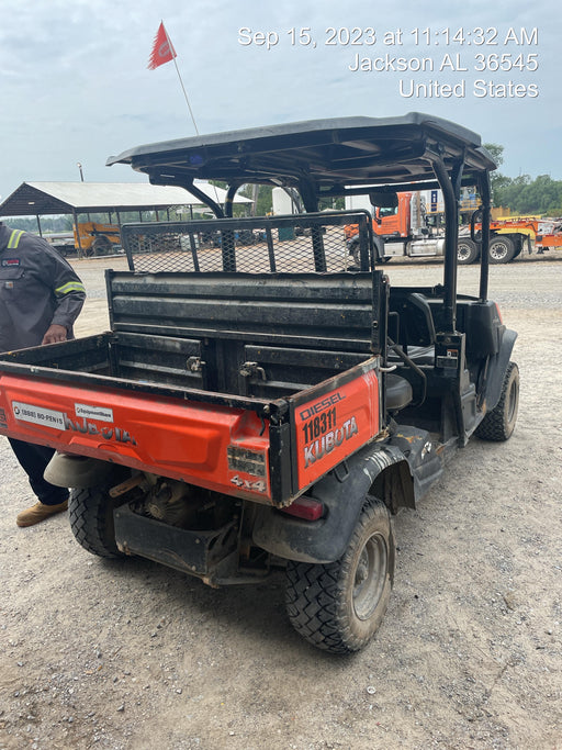 Kubota RTV-X1140W-H Canopy, 4-Seater, Diesel, Windshield Acrylic Clear, LED Strobe, Backup Alarm