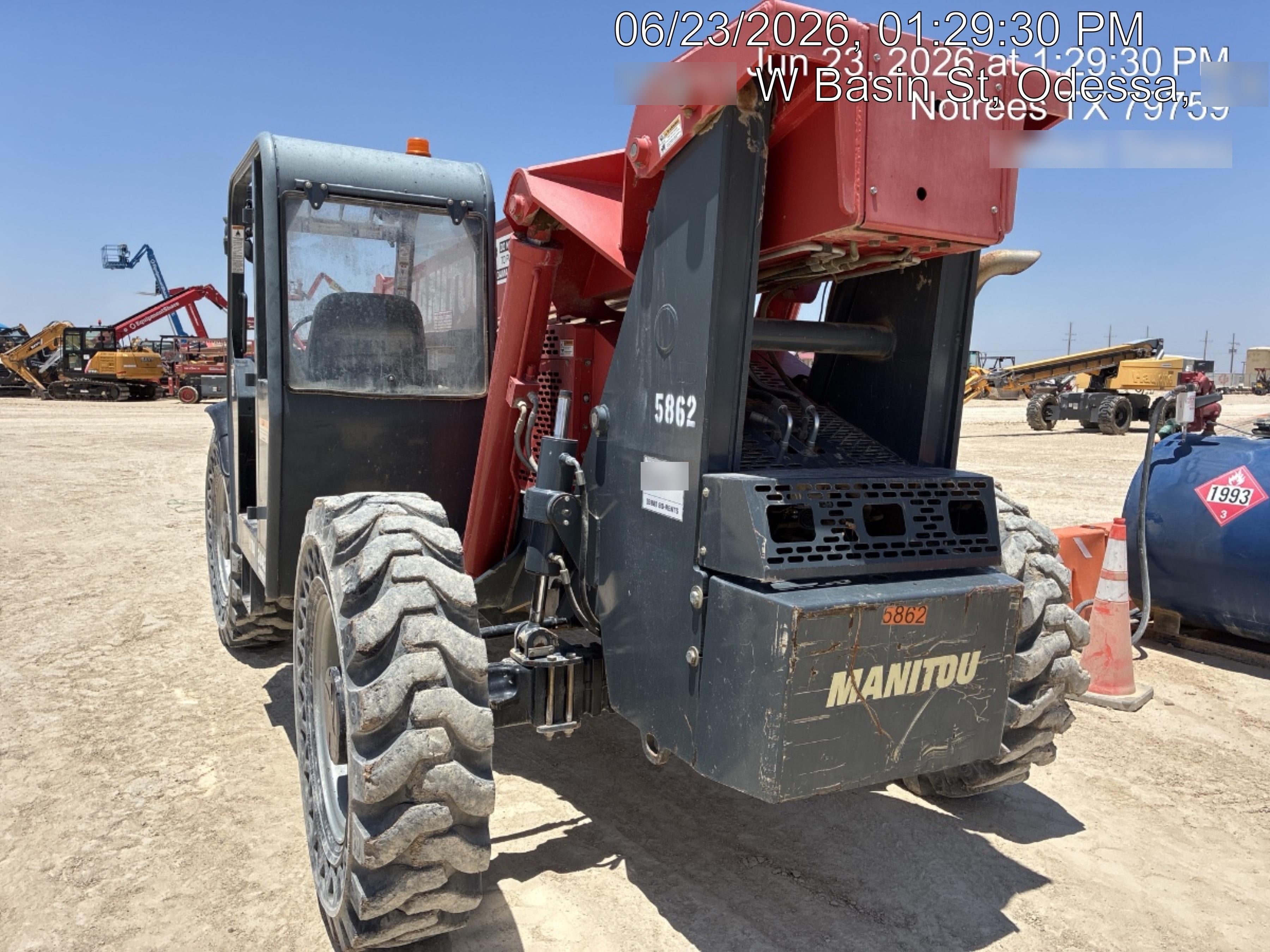 2018 Manitou 12042 Manitou MTA 12042, Solid Tires, 66" Carriage, Open ROPS, Flashing Beacon and Work Light Package