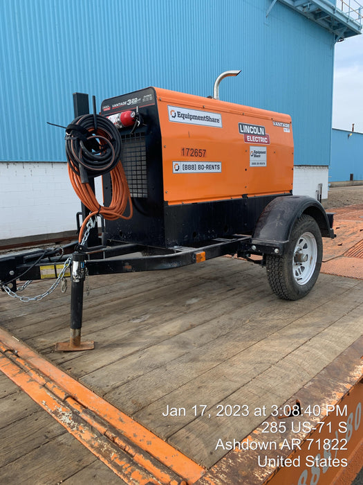 2021 Lincoln Electric Vantage 322 Vantage 322 Ready Pak 3 w/ Decals, ORANGE (includes trailer, cable rack, fender light kit) NO Telematics