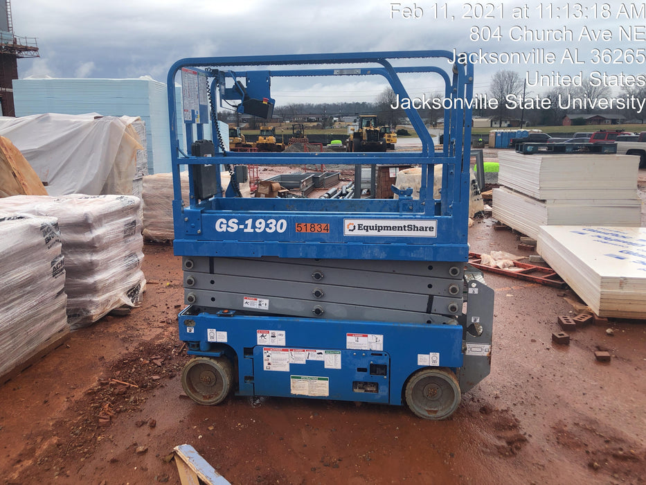 2019 Genie GS-1930 Fixed Rails with Chain Entry