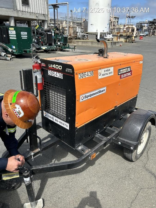 2023 Lincoln Electric LE400 Kubota V1505, Trlr, Cable Rack, Light Kit, ES Decals, T3