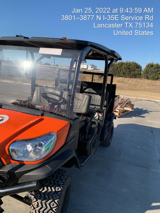 2022 Kubota RTV-X1140W-H Plastic Canopy, Windshield Acrylic Clear, LED Strobe Light, Wire Harness Kit, Back up Alarm