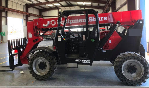 2019 Manitou MTA6034 Canopy, LED Work Lights, Solid Tires, Beacon, Auxiliary Hydraulics 48" Carriage and 48" Forks