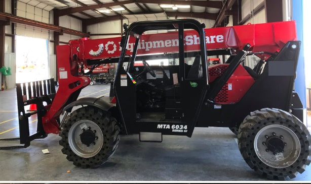 2019 Manitou MTA6034 Canopy, LED Work Lights, Solid Tires, Beacon, Auxiliary Hydraulics 48" Carriage and 48" Forks