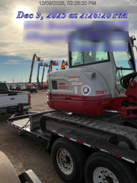 2020 Takeuchi TB250-2C Cab/Heat/Air, Rubber Tracks, Manual TAG QC