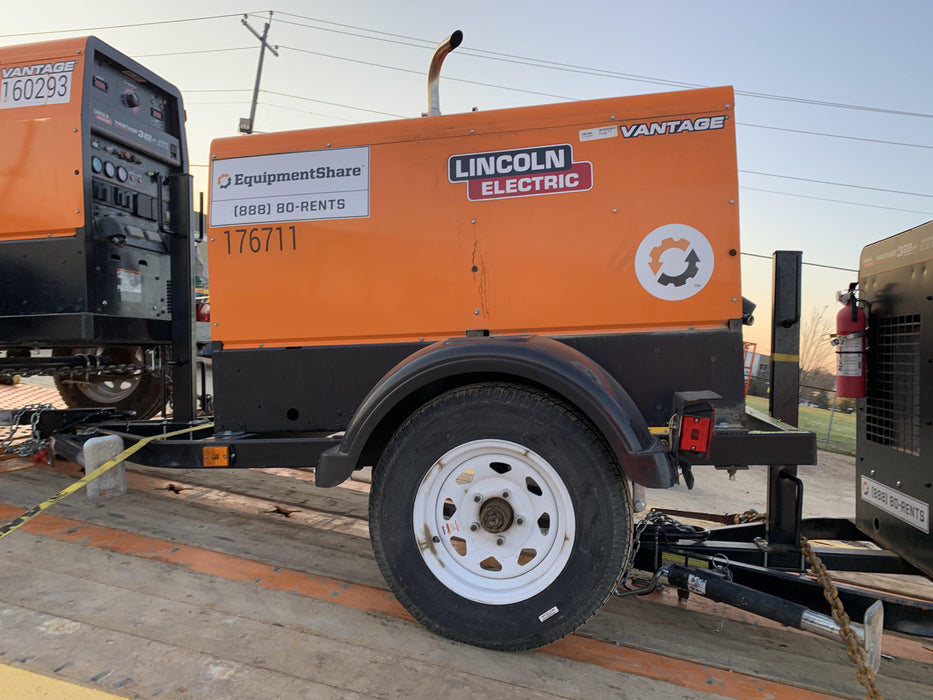 2021 Lincoln Electric Vantage 322 Vantage 322 Ready Pak 3 w/ Decals, ORANGE (includes trailer, cable rack, fender light kit) NO Telematics