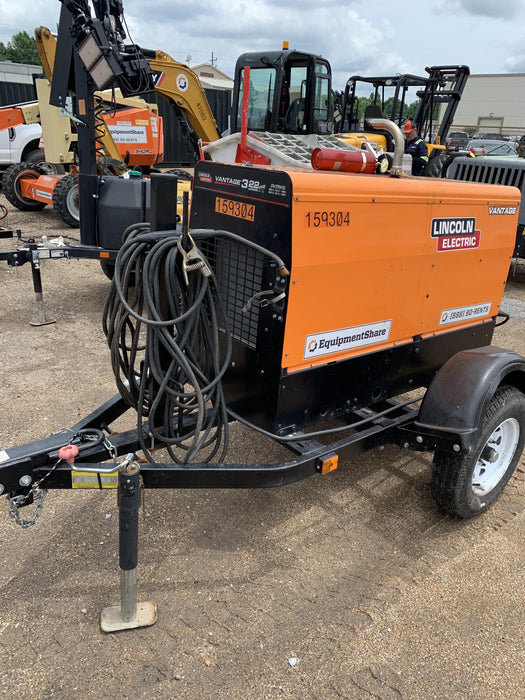 2021 Lincoln Electric Vantage 322 Vantage 322 Ready Pak 3 w/ Decals, ORANGE (includes trailer, cable rack, fender light kit) NO Telematics