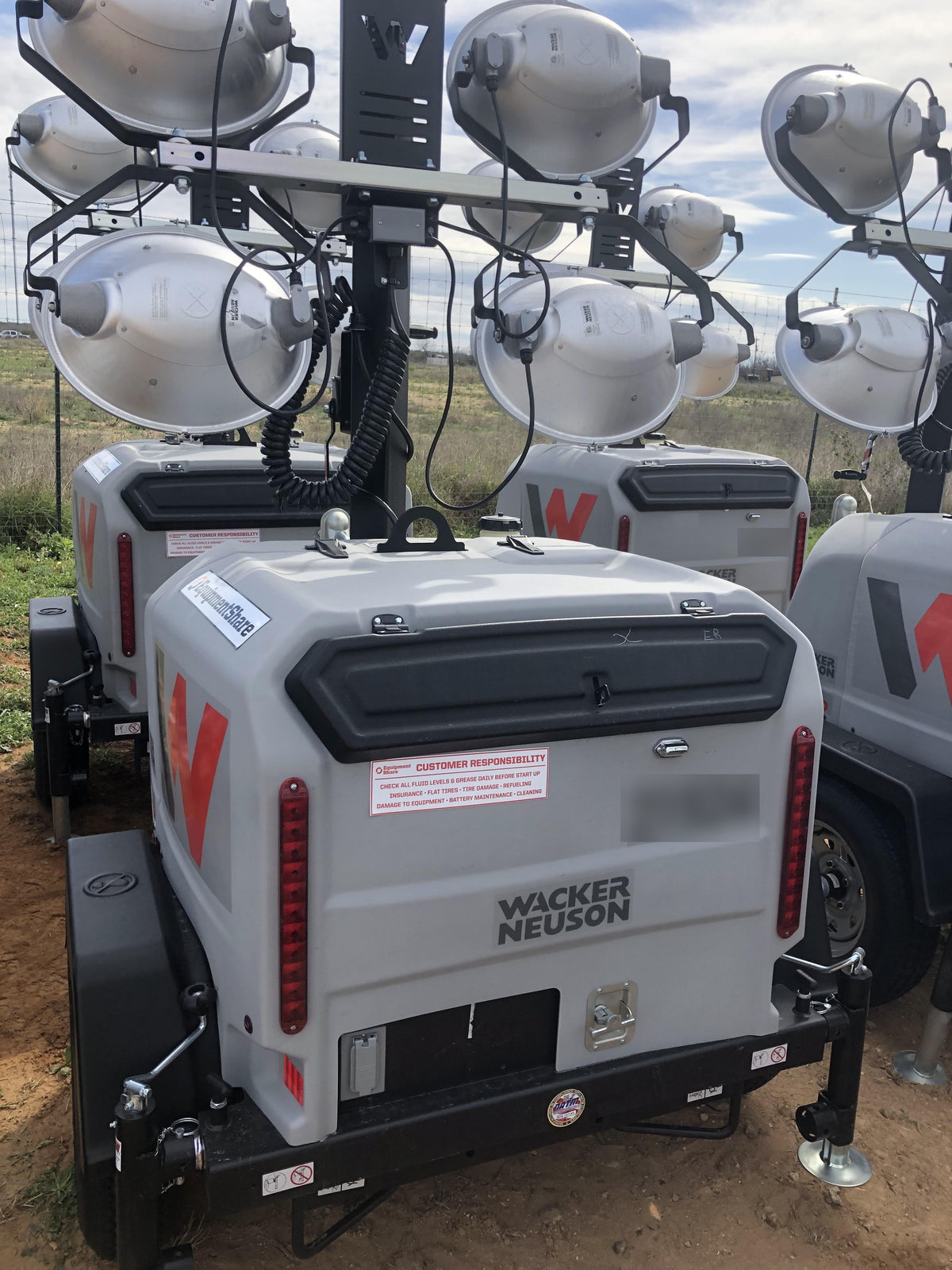 2019 Wacker Neuson LTV6L-MH Wacker Neuson LTV6L Mobile Light Tower w/Fuel Level Sensor Installed