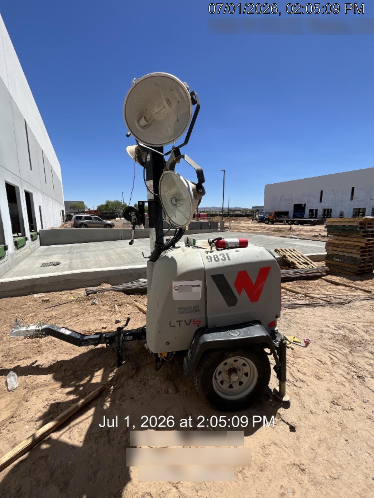 Wacker Neuson LTV6K-MH Wacker Neuson LTV6K Towable Light Tower