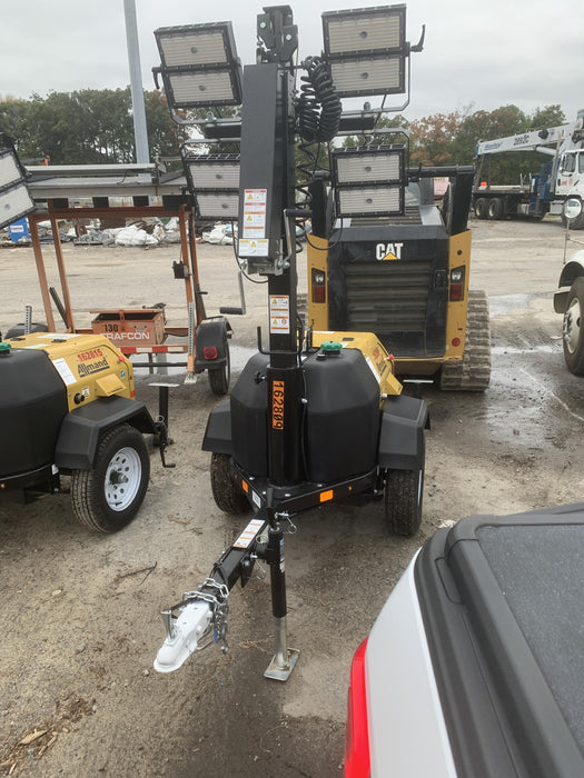 2021 Allmand NLV3GR (4) LED Light Fixture 350W, 23' Vertical Mast, 3kW Prime, Towable, Deep Sea L401, Leveling Jacks, Yanmar T4F 5.8hp