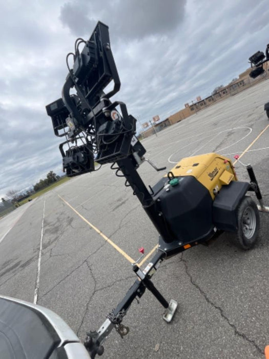 2021 Allmand NLV3GR (4) LED Light Fixture 350W, 23' Vertical Mast, 3kW Prime, Towable, Deep Sea L401, Leveling Jacks, Yanmar T4F 5.8hp