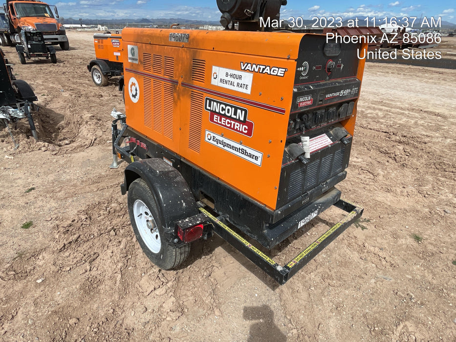 2021 Lincoln Electric Vantage 322 Vantage 322 Ready Pak 3 w/ Decals, ORANGE (includes trailer, cable rack, fender light kit) NO Telematics