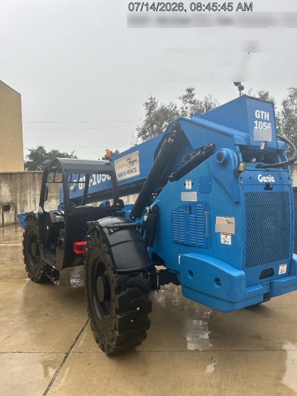 2019 Genie GTH-1056 Canopy, Solid RT Tires, LED Work Lights, Beacon 60" QA Carriage, 60" Forks