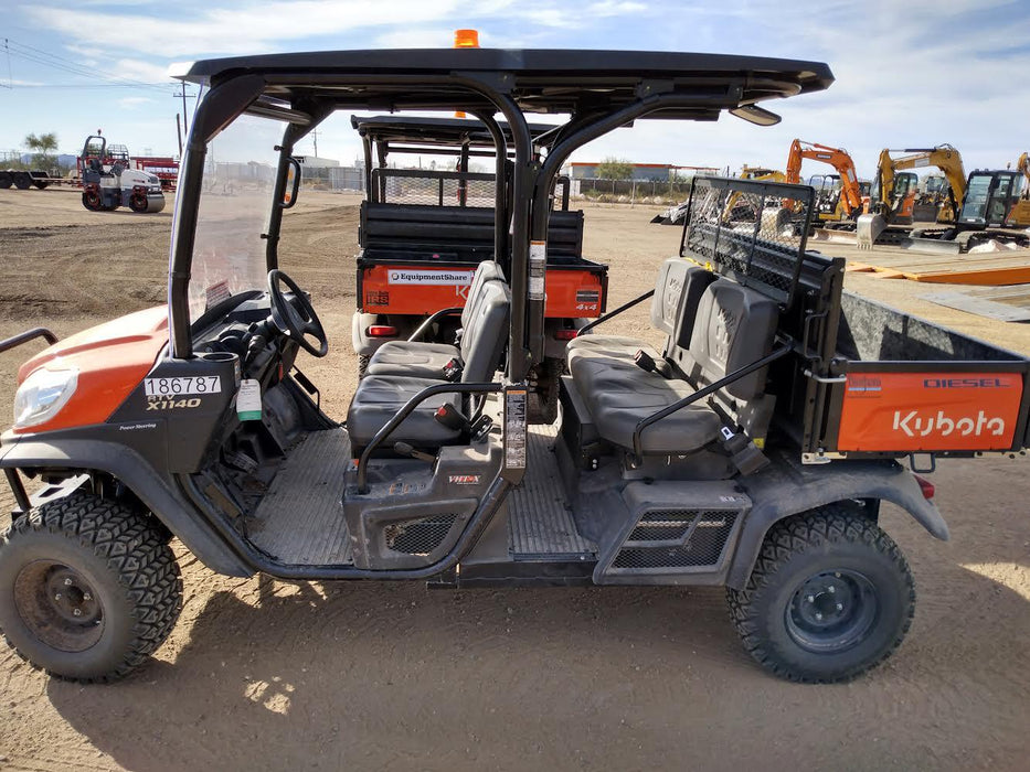 2021 Kubota RTV-X1140W-H Plastic Canopy, Windshield Acrylic Clear, LED Strobe Light, Wire Harness Kit, Back up Alarm