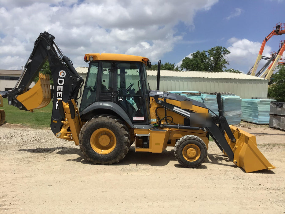 2019 John Deere 310LEP 4wd, Cab/Heat/Air, Standard dipper, ISO, Rear Auxiliary Hydraulics, Manual QC w/12”, 18”, and 24” buckets