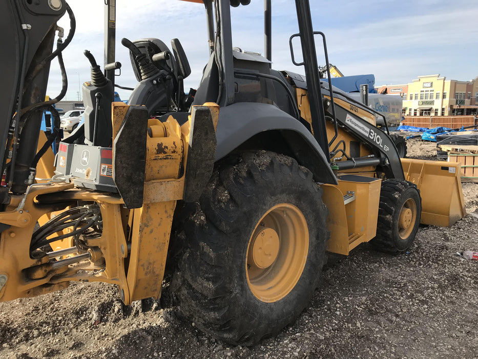 2019 John Deere 310LEP 4WD, Canopy, Standard dipper, ISO Controls, Rear Auxiliary Hydraulics, Manual QC w/Buckets: 12”, 18”, and 24”