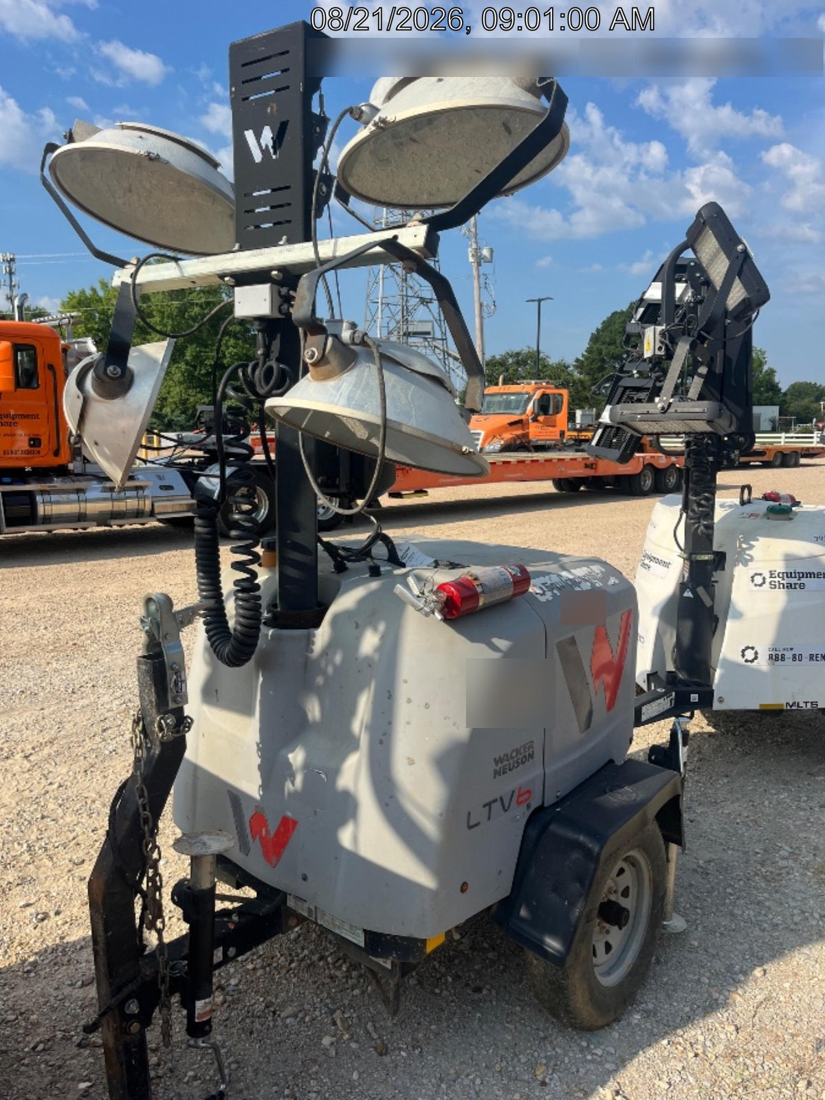 Wacker Neuson LTV6K-MH Power mast, 1100W MH, Fuel Sensors, Wiring Harness