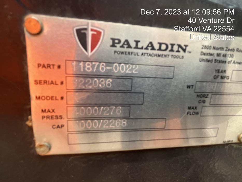 2021 PALADIN UTILITY GRAPPLE 11876-0022