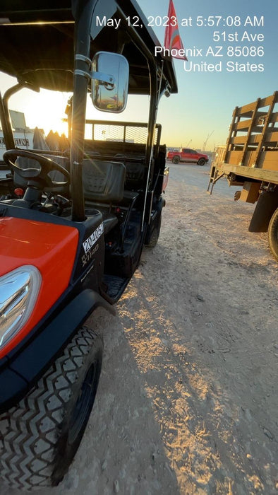 2022 Kubota RTV-X1140W-H Plastic Canopy, Windshield Acrylic Clear, LED Strobe Light, Wire Harness Kit, Back up Alarm
