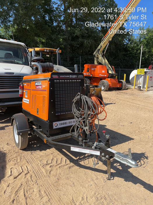 2021 Lincoln Electric Vantage 549X Ready Pak 3, ORANGE (includes trailer, cable rack, fender light kit)