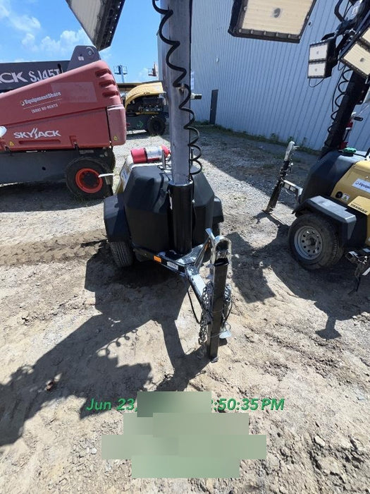 2022 Allmand NLV3GR (4) LED Light Fixture 350W, 23' Vertical Mast, 3kW Prime, Towable, ES Decals, T3