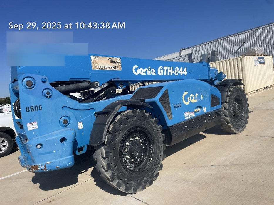 2018 Genie GTH-844 Genie GTH-844D w/Open ROPS, Solid Tires, Work Light/Beacon, 60" Carriage and Forks