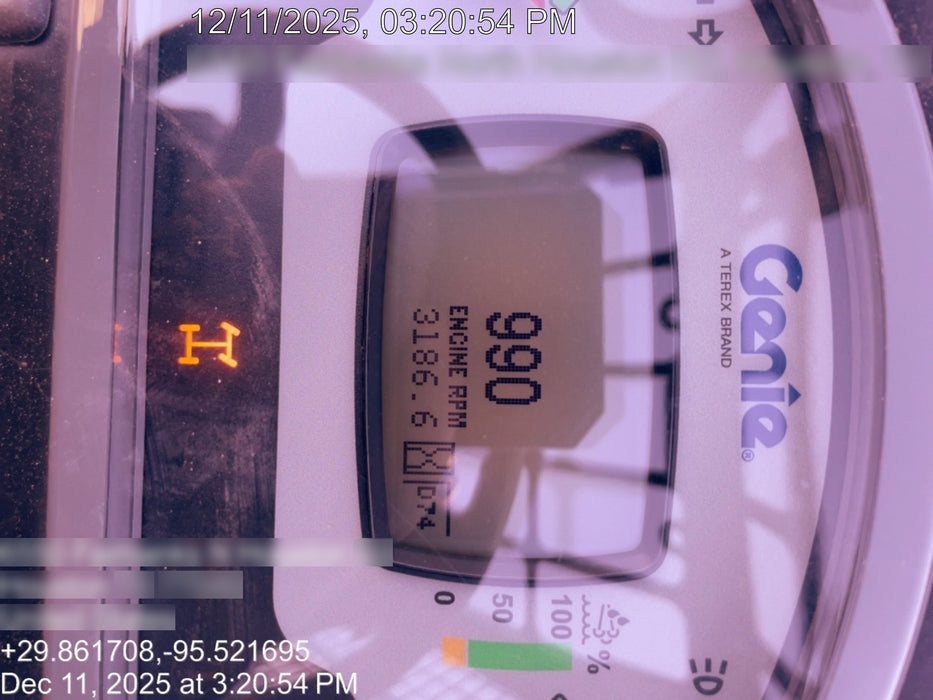 2019 Genie GTH-636 Canopy, Solid RT Tires, LED Work Lights, Beacon 60" QA Carriage, 48" Forks