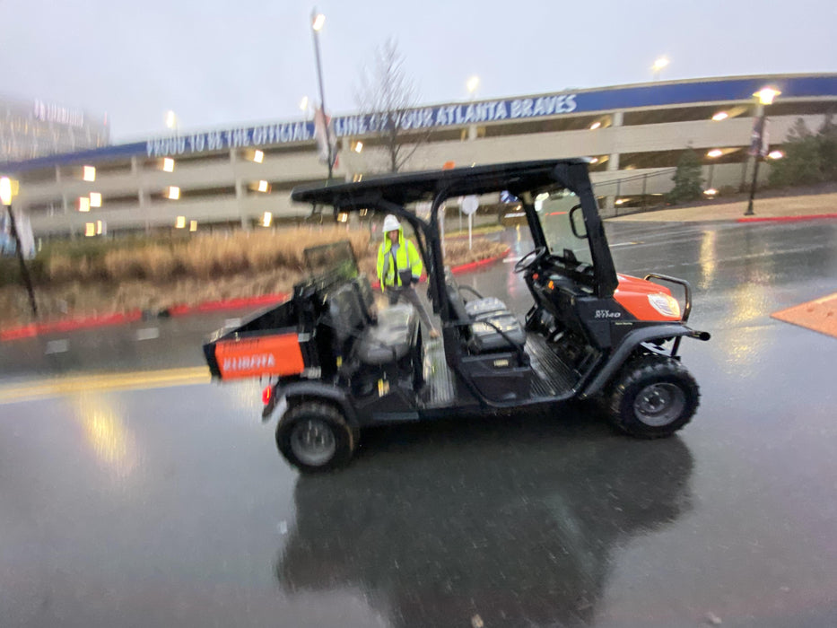 Kubota RTV-X1140W-H 4wd Utility Cart, LED Strobe, Windshield Tempered Glass, Plastic Canopy, Wire Harness Kit, Backup Alarm