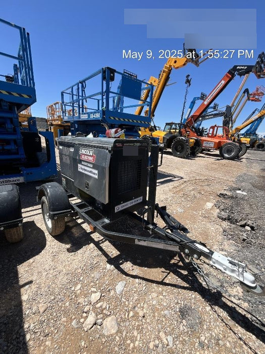 2019 Lincoln Electric Vantage 322 Welder Ready-Pak 3, Two wheel trailer, Fender and Light kit, Cable Rack