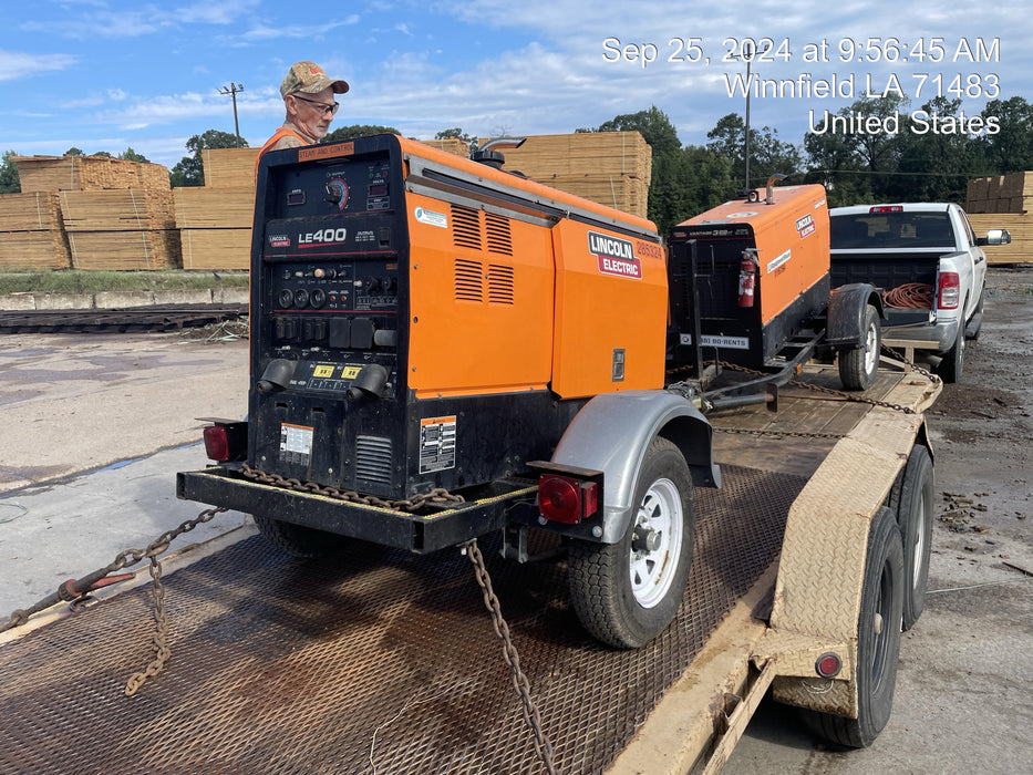 2022 Lincoln Electric LE400 Kubota V1505, Trlr, Cable Rack, Light Kit, ES Decals, T3