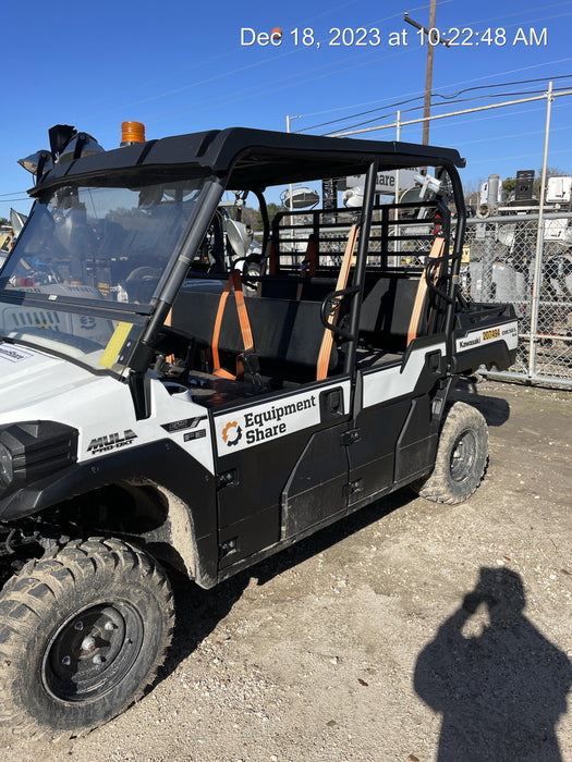 2022 Kawasaki Mule PRO-DXT Standard Options, Backup Alarm, Beacon, Plastic Hard Top, Poly Windshield, Horn Kit