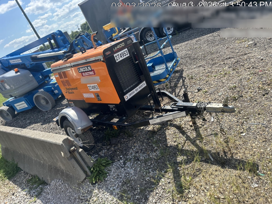 2022 Lincoln Electric LE400 Kubota V1505, Trlr, Cable Rack, Light Kit, ES Decals, T3