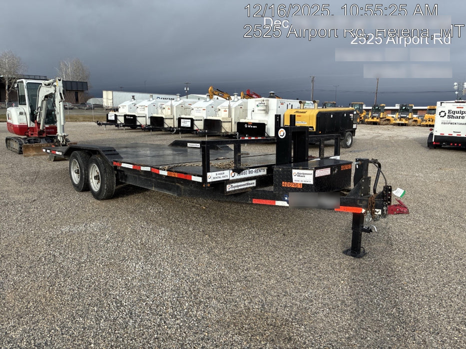 2024 TEXAS PRIDE TRAILERS 21' Lowboy Gravity Tilt Bed 14K Bumper Pull Trailer