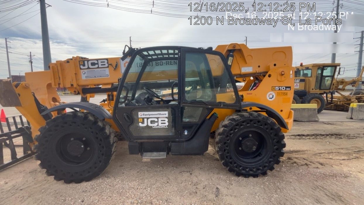 2020 JCB 510-56 Cab/Heat/Air, Solid Tires, Work Lights, Beacon, Aux Hydraulics, Back up Alarm, Lifting Eye, ES Decals
