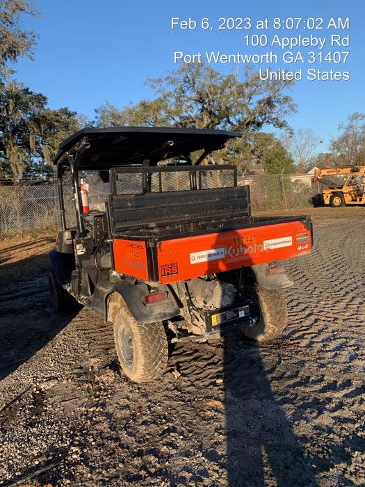 2020 Kubota RTV-X1140W-H 4wd Utility Cart, 4 Seat, Diesel, LED Strobe, Windshield Tempered Glass, Plastic Canopy, Wire Harness Kit, Backup Alarm