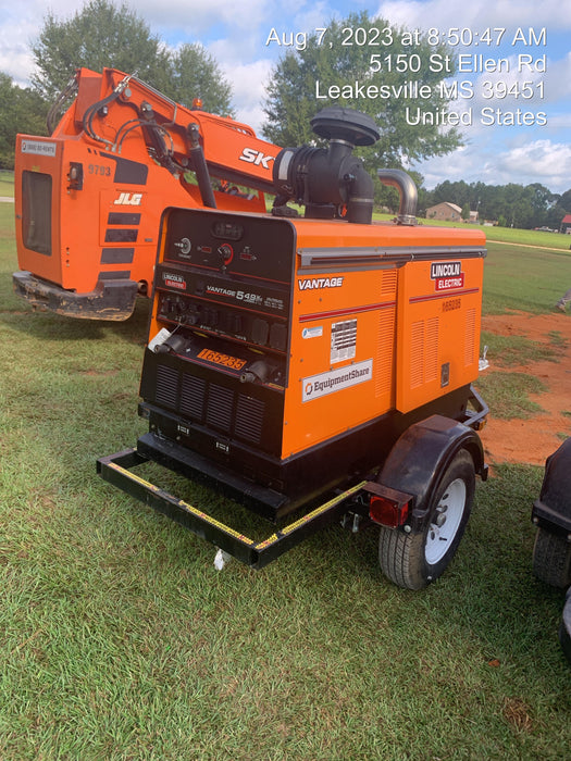 2022 Lincoln Electric Vantage 549X Crosslink Technology, Trailer Mounted, ES Decals, T3