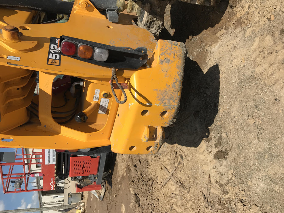 2019 JCB 512-56 Enclosed Cab, 74 HP, Solid Tires, Worklights, Beacon, Aux Hydraulics, Lifting Eye 60" Carriage/60" Forks