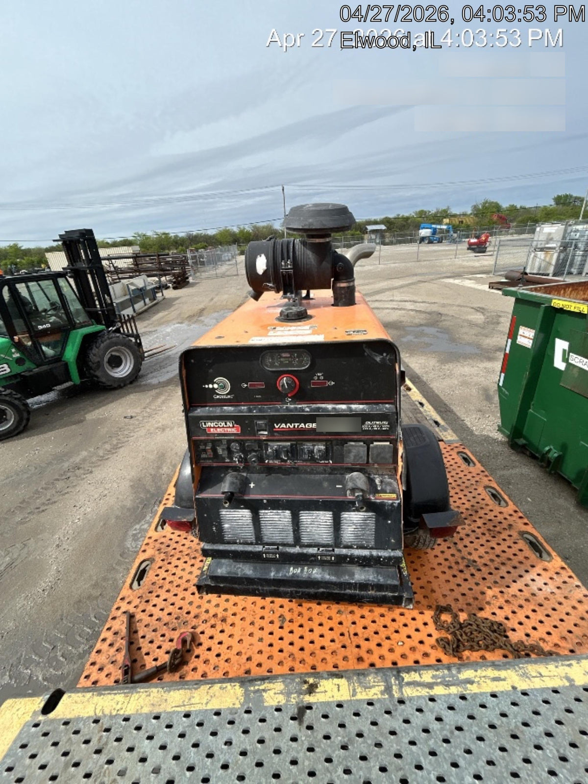 2021 Lincoln Electric Vantage 549X Ready Pak 3, ORANGE (includes trailer, cable rack, fender light kit)
