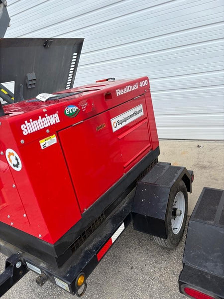2023 Shindaiwa DGW400MDL Kubota D902 Engine, 23 HP, Dual Op Welder, Wire, Arc, Droop Stick, Tig, and CC Stick Functionality, Simulphase, 3 Phase and 1 Phase Gen Output, Single Axle NB Trlr, Slr Trckl Chrg 12V 12W, Fire Ext