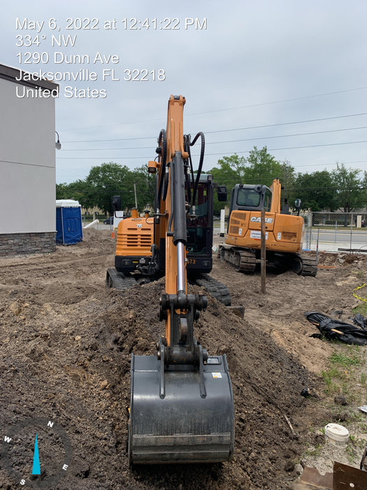 2015 Case CX80C CLOSED CAB, A/C, RUBBER TRACKS PADS, 7'-2" ARM