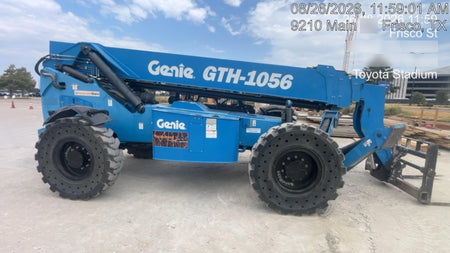 2018 Genie GTH-1056 Genie GTH-1056 w/Open ROPS, Solid Tires, Work Light/Beacon, 60" Carriage and Forks