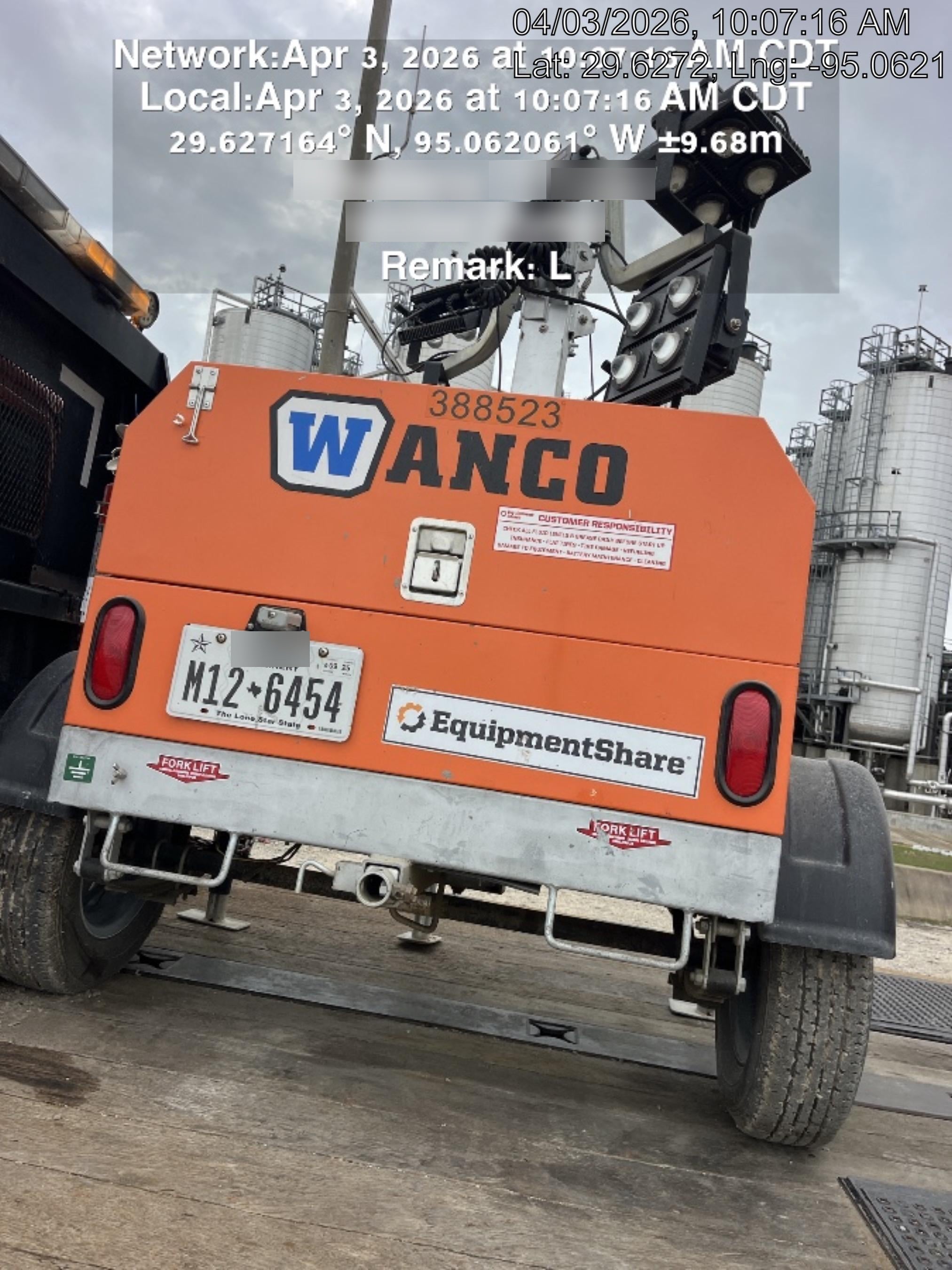 2024 Wanco WLTT-4MM4K Diesel, Deep Sea Controller, Shore Power Plug, Auto Start, (4) 350W LED Floodlights, 4kW Generator, 60 Gal Fuel Tank, 2" Ball, T3